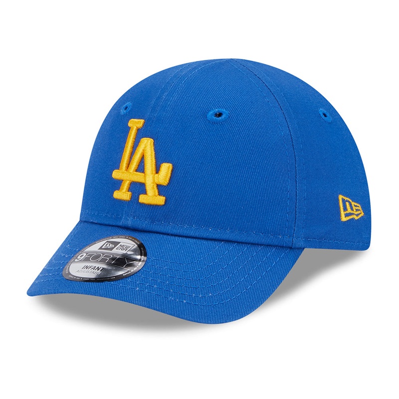 New Era Baby 9FORTY L.A. Dodgers Baseball Cap – MLB League Essential – Azure-Yellow Infant 1-Size