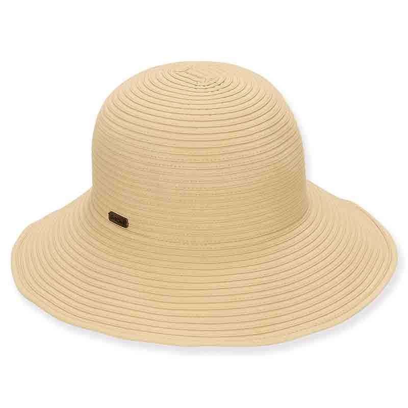 Sewn Ribbon Packable Shapeable Sun Hat – Sun ‘N’ Sand Hats Natural Medium (57 cm)