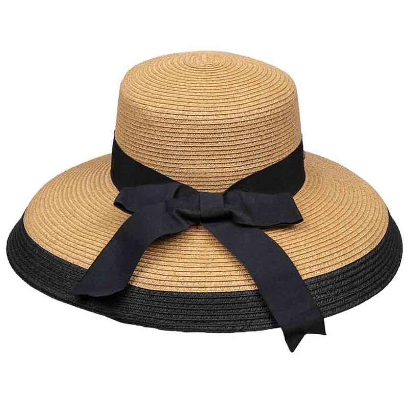 Tiffany Style Two Tone Summer Hat – Karen Keith Hats Toast Medium (57 cm)