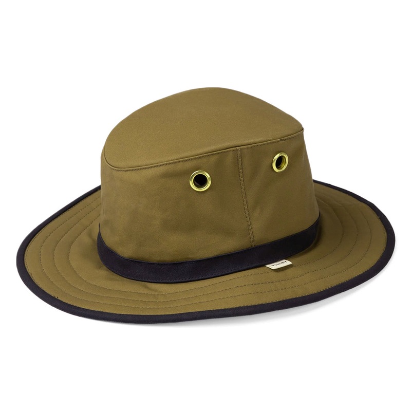 Tilley Hats TWC7 Waxed Cotton Outback Hat – Tan-Navy 7