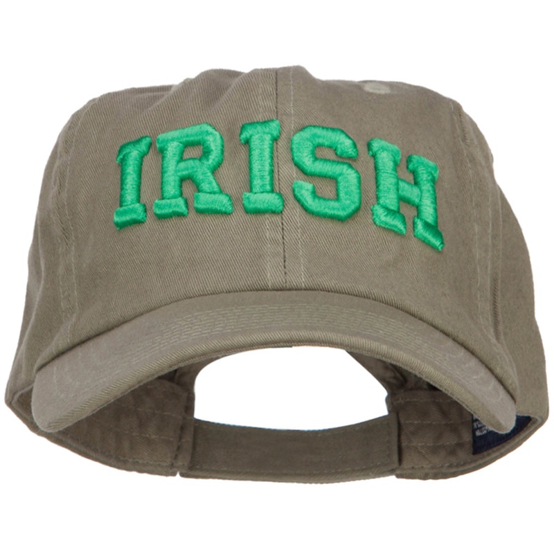 3D Irish Embroidered Low Profile Cap Olive One Size