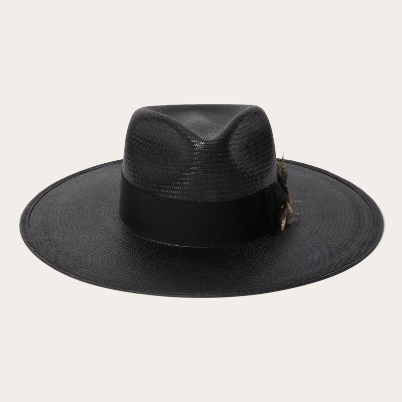 Atacama Straw Fedora Black S