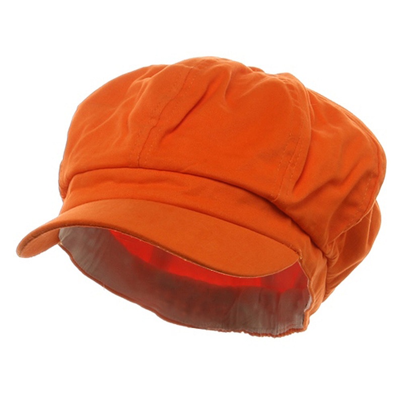 Cotton Elastic Newsboy Cap Red XS-S