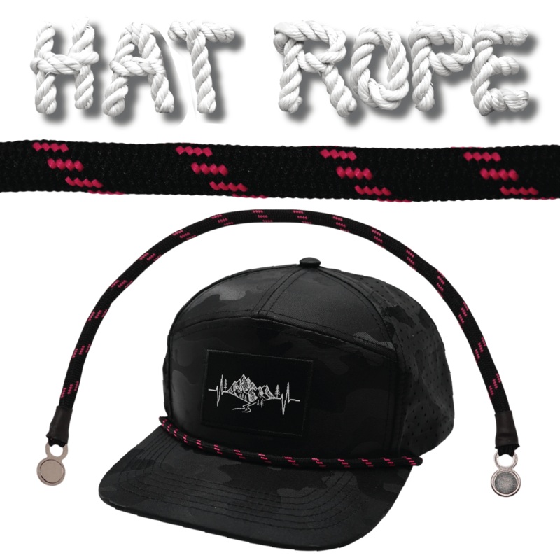 Hat Rope – Black / Neon Pink – Dash