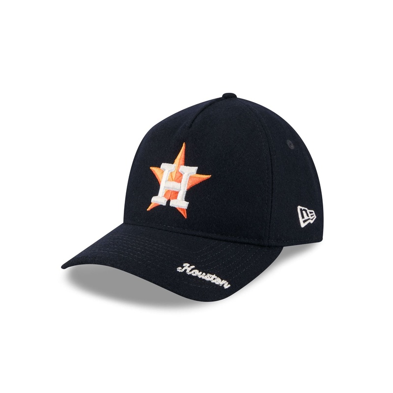Houston Astros Wool Letterman 9TWENTY A-Frame Adjustable Hat Adjustable Hat One Size
