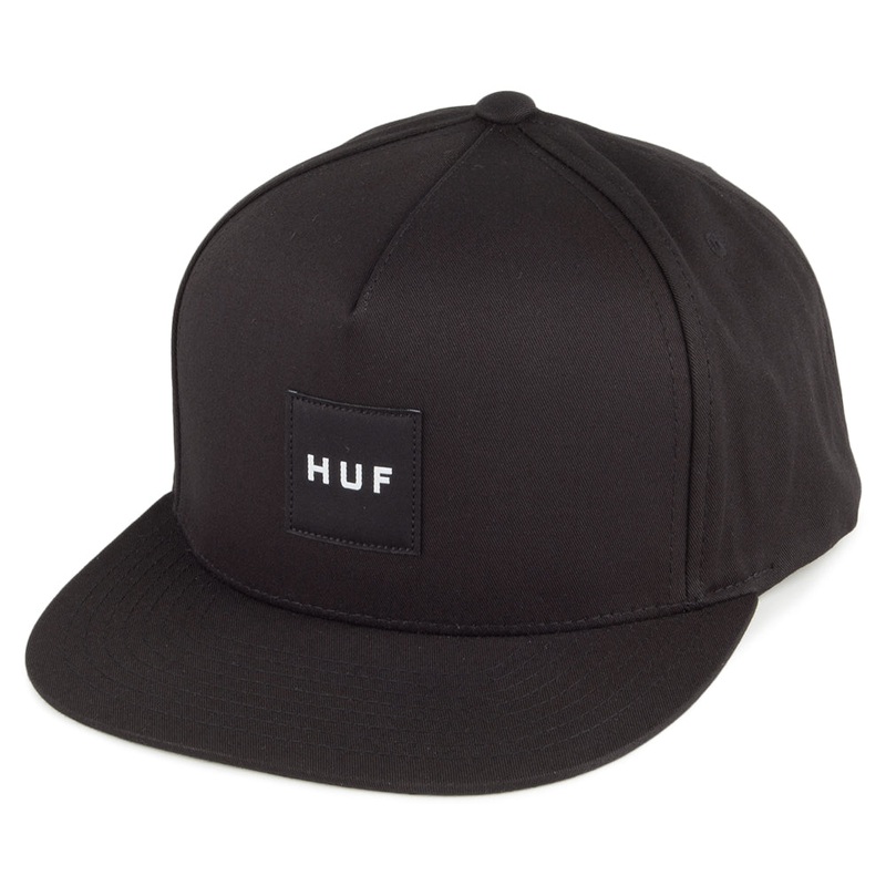 HUF Box Logo Snapback Cap – Black Adjustable