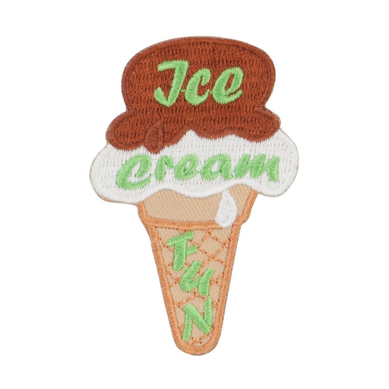 Ice Cream Fun Patch Brown One Size