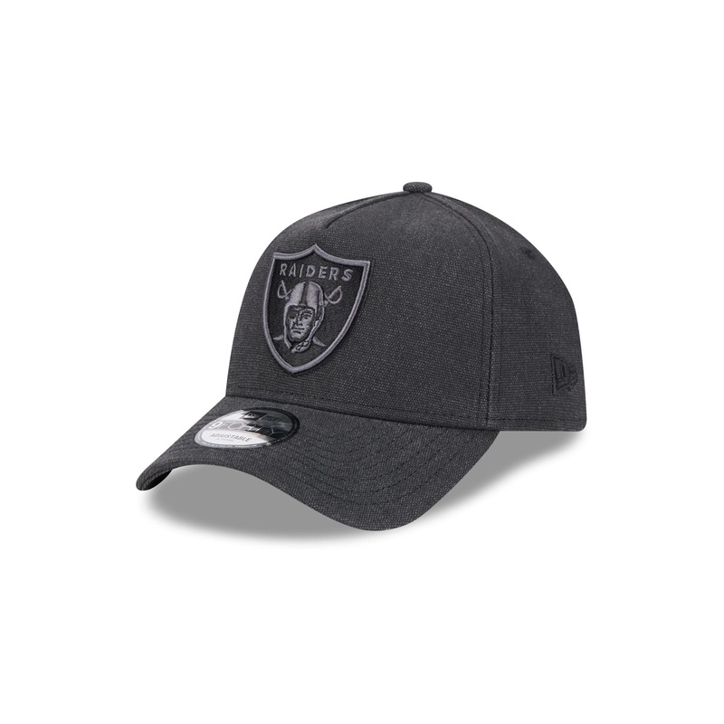 Las Vegas Raiders Logo Essentials Black 9FORTY A-Frame Snapback Hat One Size