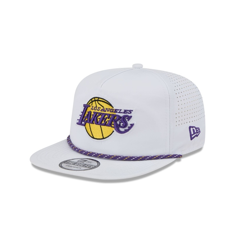 Los Angeles Lakers Optic White Performance Rope Golfer Hat One Size