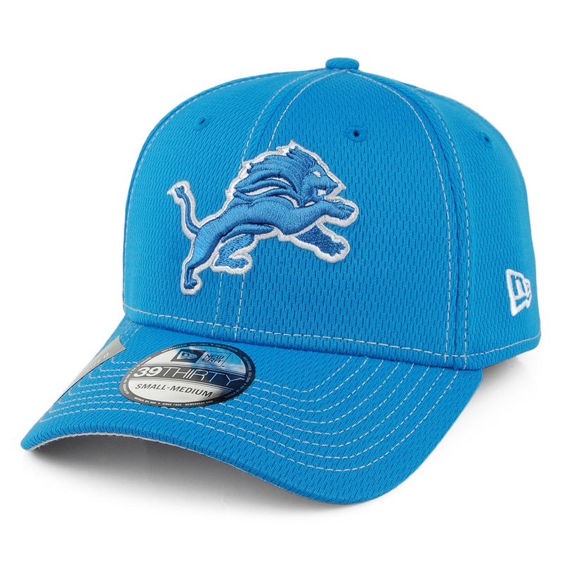 New Era 39THIRTY Detroit Lions Baseball Cap – NFL Onfield Road – Blue Small/Medium