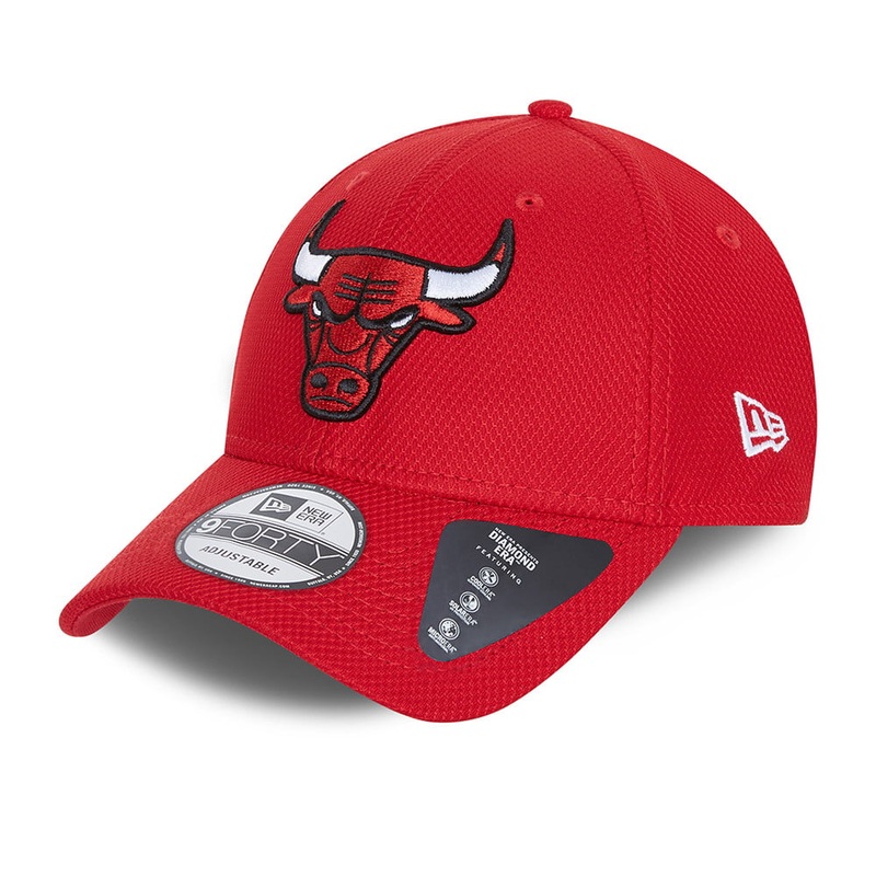 New Era 9FORTY Chicago Bulls Baseball Cap – NBA Diamond Era – Red Adjustable