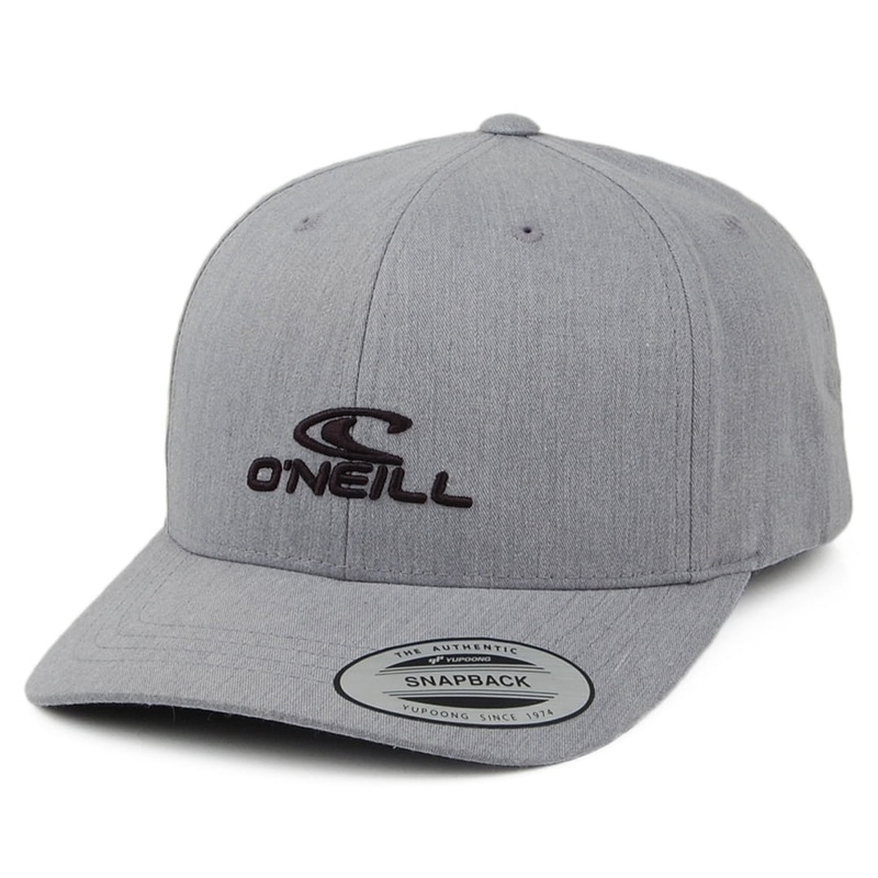 O’Neill Hats Wave Logo Snapback Cap – Grey Adjustable