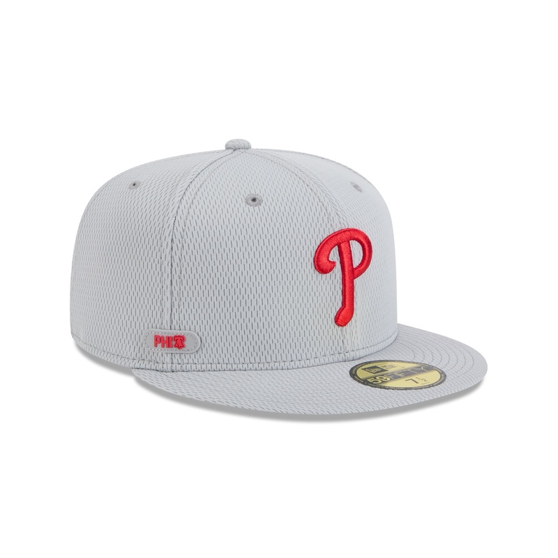 Philadelphia Phillies 2025 Clubhouse Gray 59FIFTY Fitted Hat 7