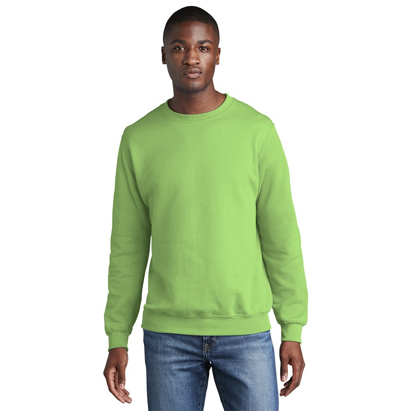 Port & Company PC78 Core Fleece Crewneck Sweatshirt – Lime Lime S