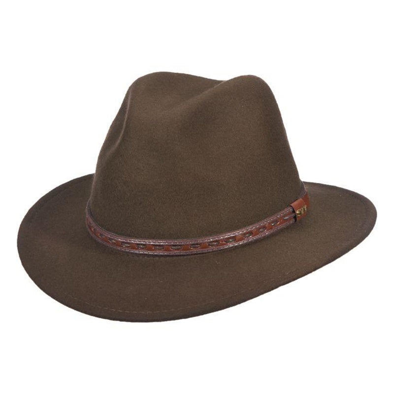 Richmond Crushable Water Repellent Wool Felt Safari Hat – Scala Hat Olive Medium (57 cm)