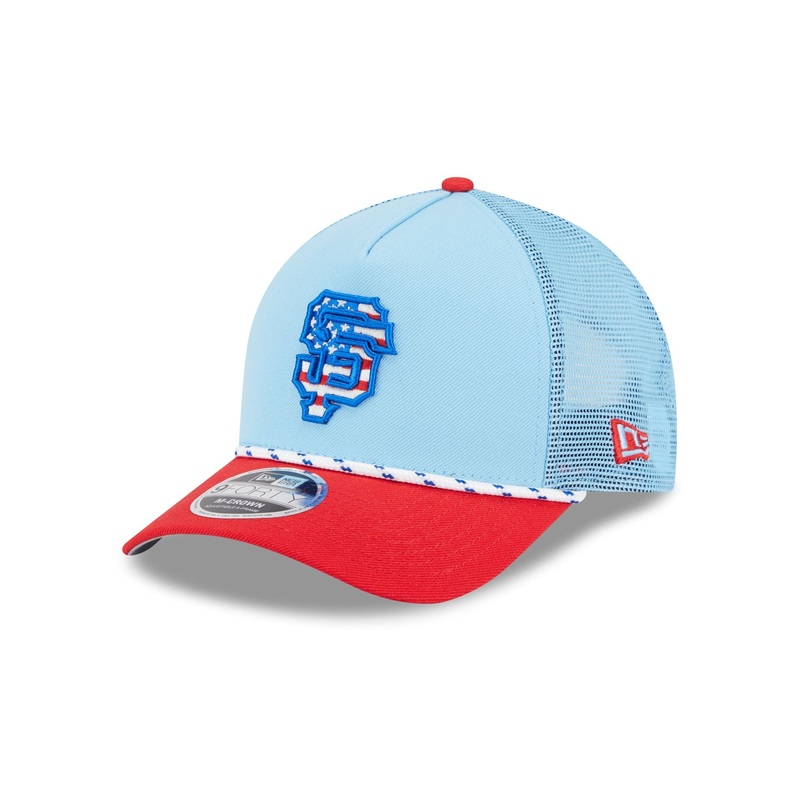 San Francisco Giants Independence Day 2025 9FORTY M-Crown A-Frame Trucker Hat One Size