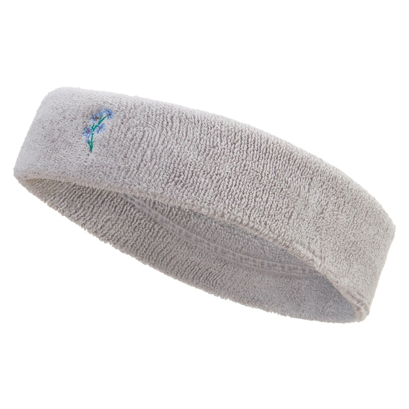 Scorpion Grasses Embroidered Head Bands Terry Lt Grey One Size