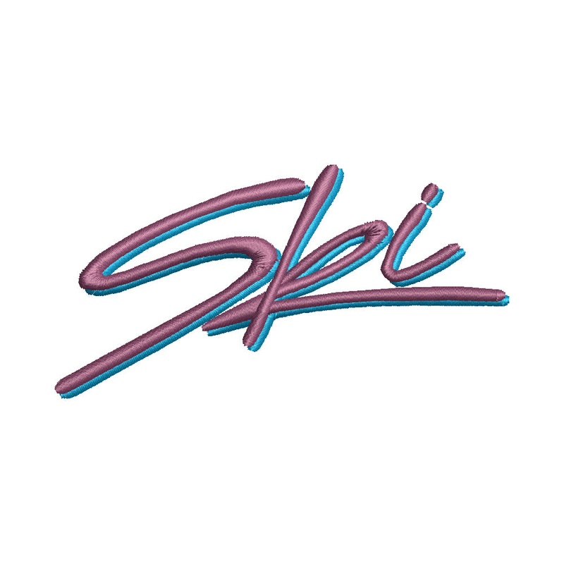 Ski Wording in Cursive Default Title One Size