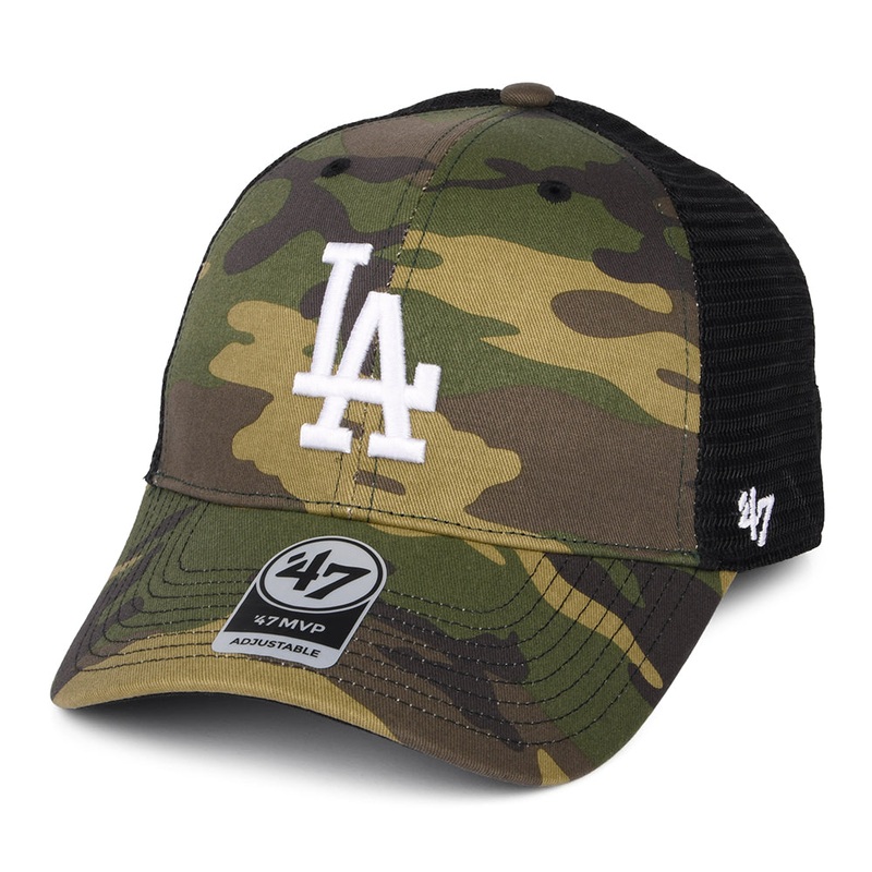 47 Brand L.A. Dodgers Trucker Cap – MLB Camo Branson MVP – Camouflage Adjustable