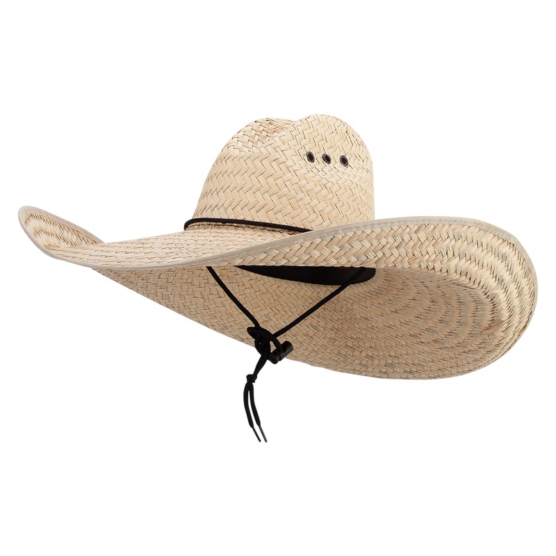 7 Inch Brim Light Straw Hat Natural One Size