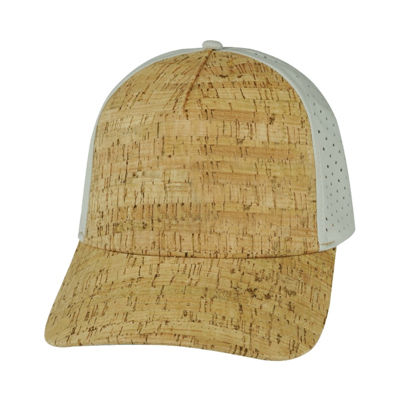 Blank – 5 Panel – Structured – Cork – Gray (Unisex) – Laser Mesh