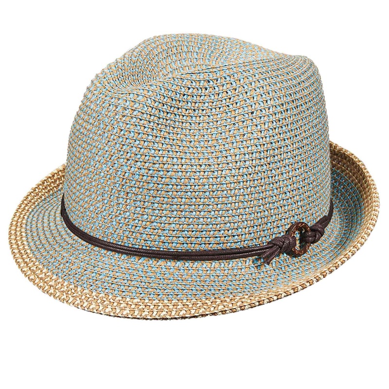 Colorful Tweed Fedora Hat – Scala Hats Turquoise Medium