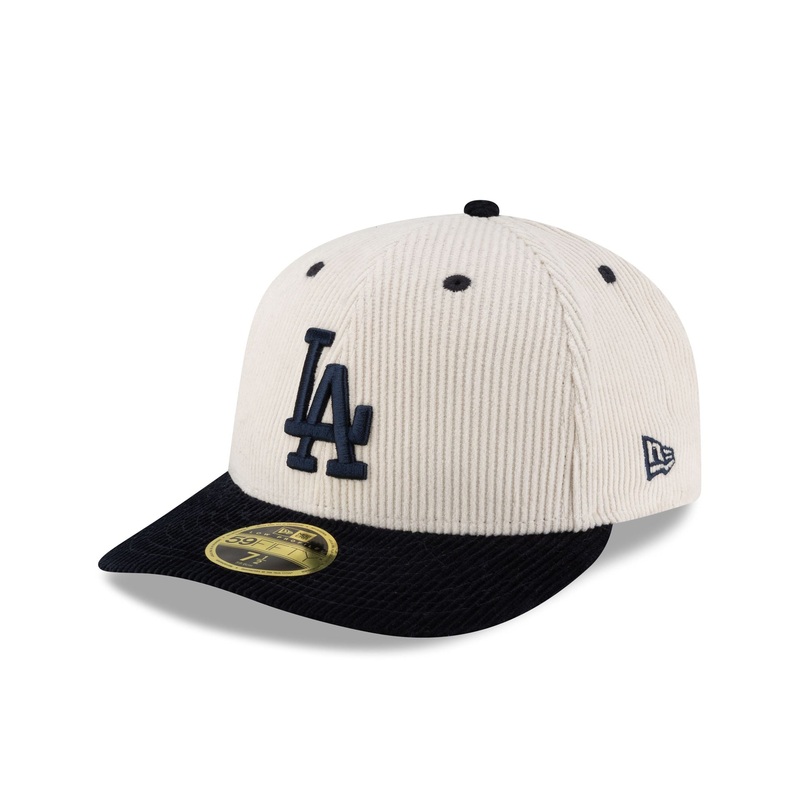 Los Angeles Dodgers Cord Cream Low Profile 59FIFTY Fitted Hat 7
