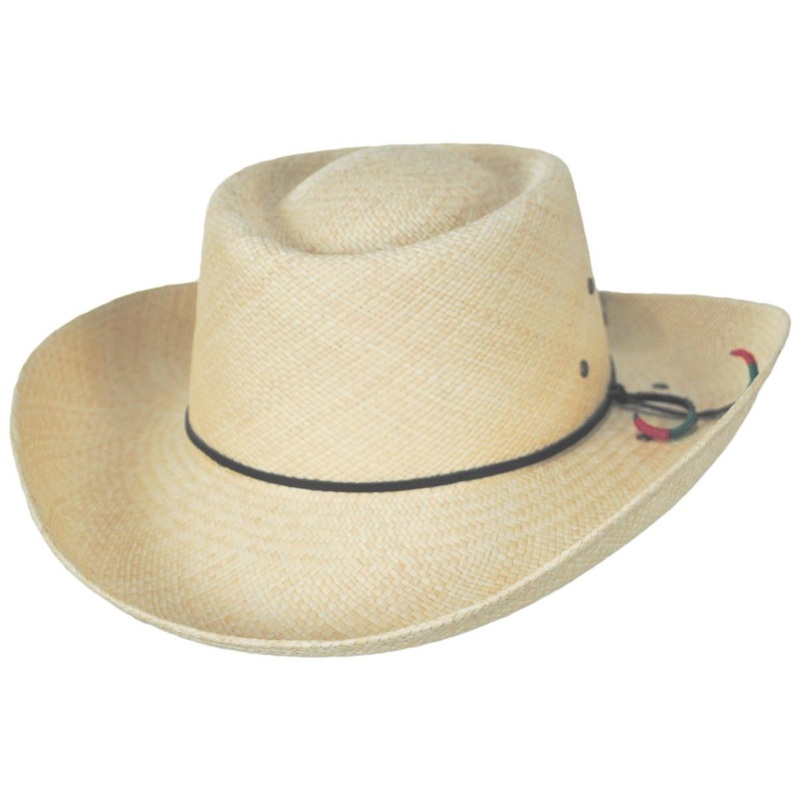 Los Rios Panama Straw Gambler Hat NATURAL S