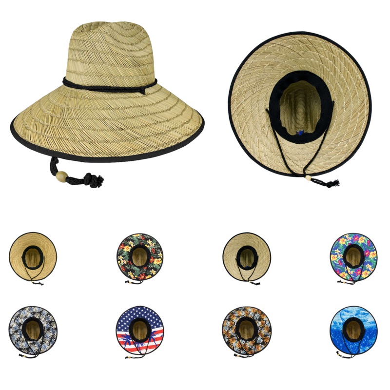 Mega Cap 8030 Straw Lifeguard Hat Brown