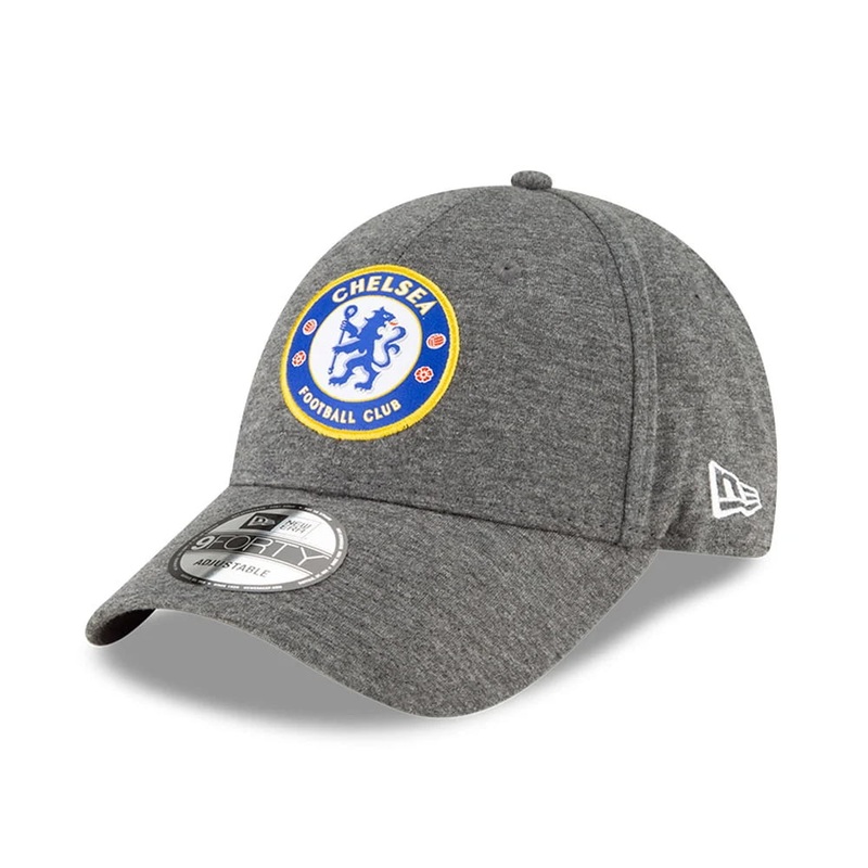 New Era 9FORTY Chelsea FC Jersey Baseball Cap – Lion Crest – Grey Adjustable