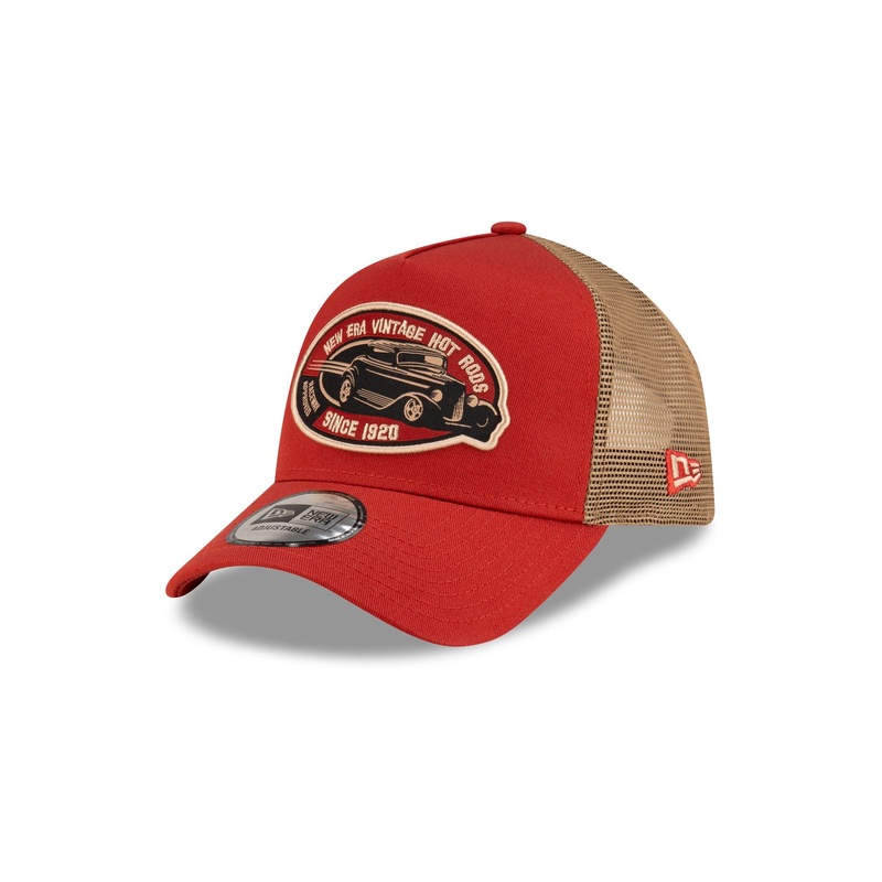 New Era Cap Red Hot Rod 9FORTY A-Frame Trucker Hat One Size