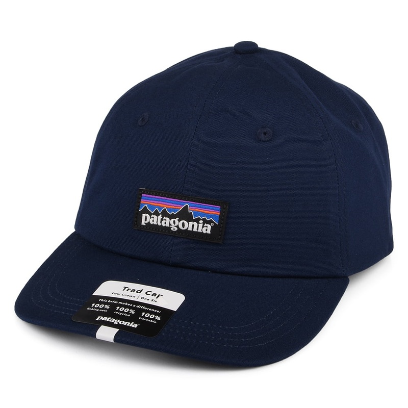 Patagonia Hats P-6 Label Trad Organic Cotton Baseball Cap – Navy Blue Adjustable