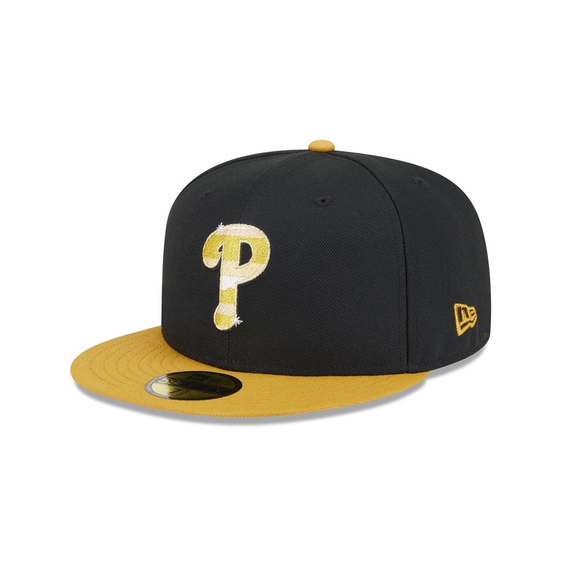 Philadelphia Phillies Metallic Gold Logo 59FIFTY Fitted Hat 7