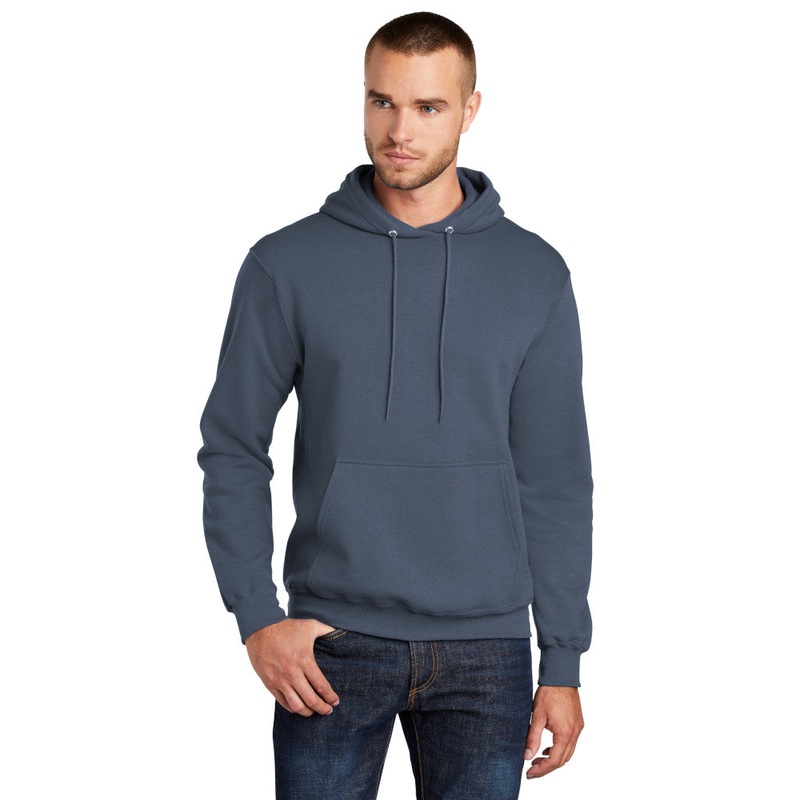 Port & Company PC78H Core Fleece Pullover Hooded Sweatshirt – Steel Blue Steel Blue S