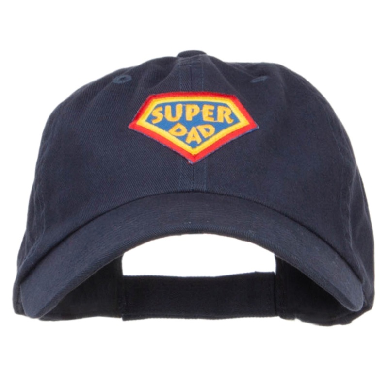 Super Dad Family Patched Low Cotton Cap Navy One Size
