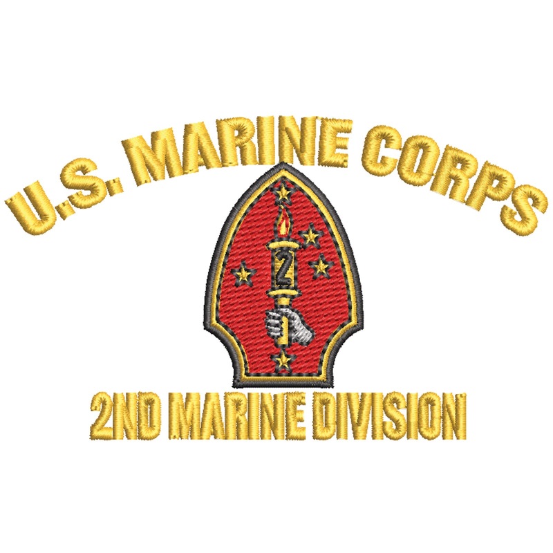 U.S. Marine Corps 2nd Marine Division Symbol U.S. Marine Corps 2nd Marine Division Symbol One Size
