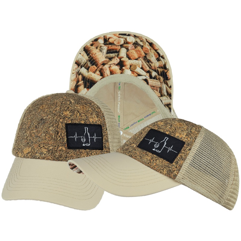 Wine Hat – Dad Hat – Cork – Cream – Soft Trucker Mesh