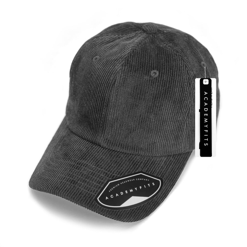 Academy Fits Corduroy Dad Hat 3111 Black