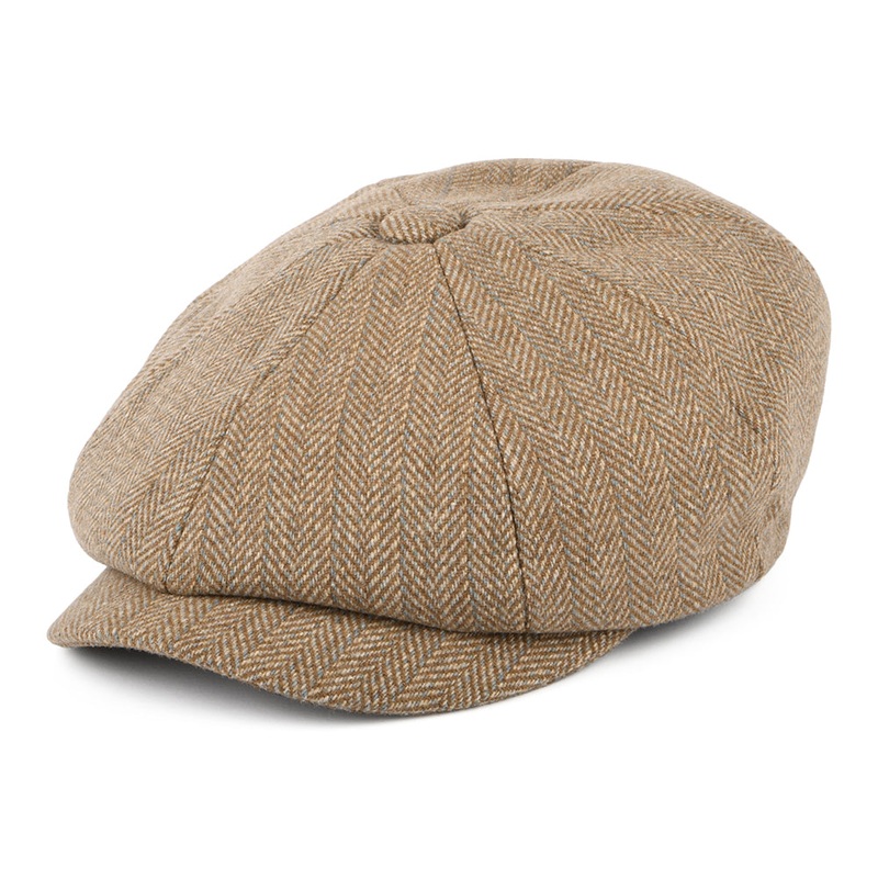 Barbour Hats Fyne Herringbone Newsboy Cap – Sand S