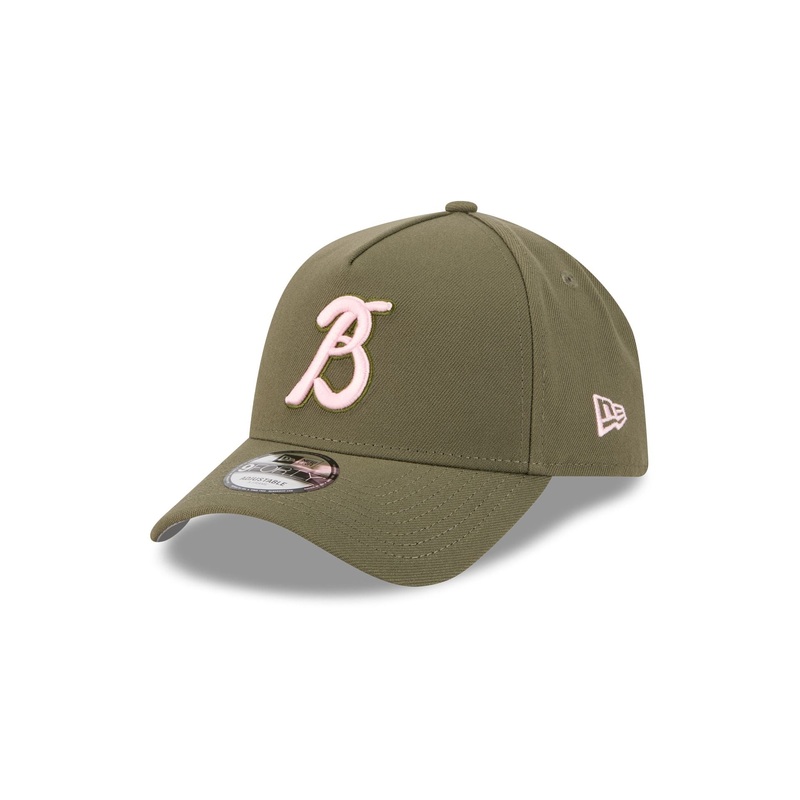 Bravos de Len Olive 9FORTY A-Frame Snapback Hat One Size