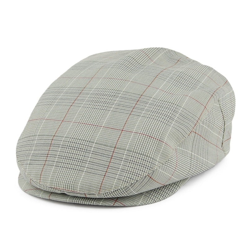 Brixton Hats Hooligan Windowpane Flat Cap – Grey-Sage Small-56cm