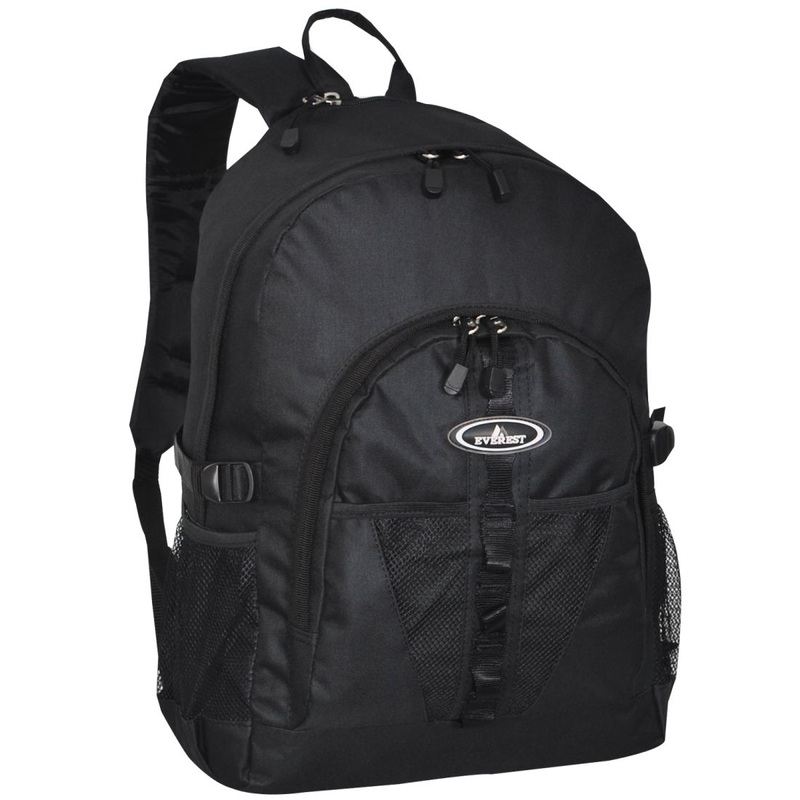 Everest Backpack w/ Dual Mesh Pocket 3045W Black