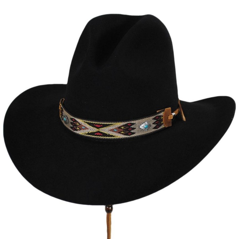 Hickstead Wool Felt Western Hat BLACK 6 7/8