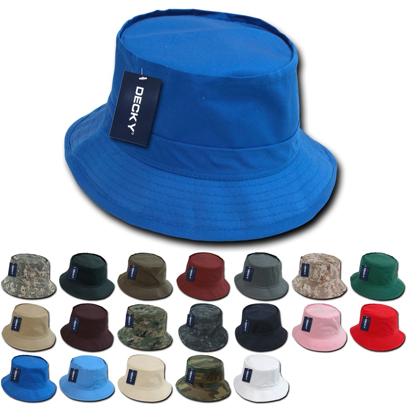 Lot of 6 Decky Fisherman Hats, Bucket Hats Bulk Army Digital S/M