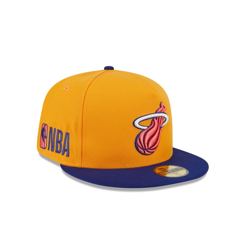 Miami Heat Gold 59FIFTY A-Frame Fitted Hat 7