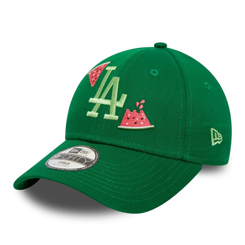 New Era Kids 9FORTY L.A. Dodgers Baseball Cap – MLB Icon – Green CHILD ADJ.