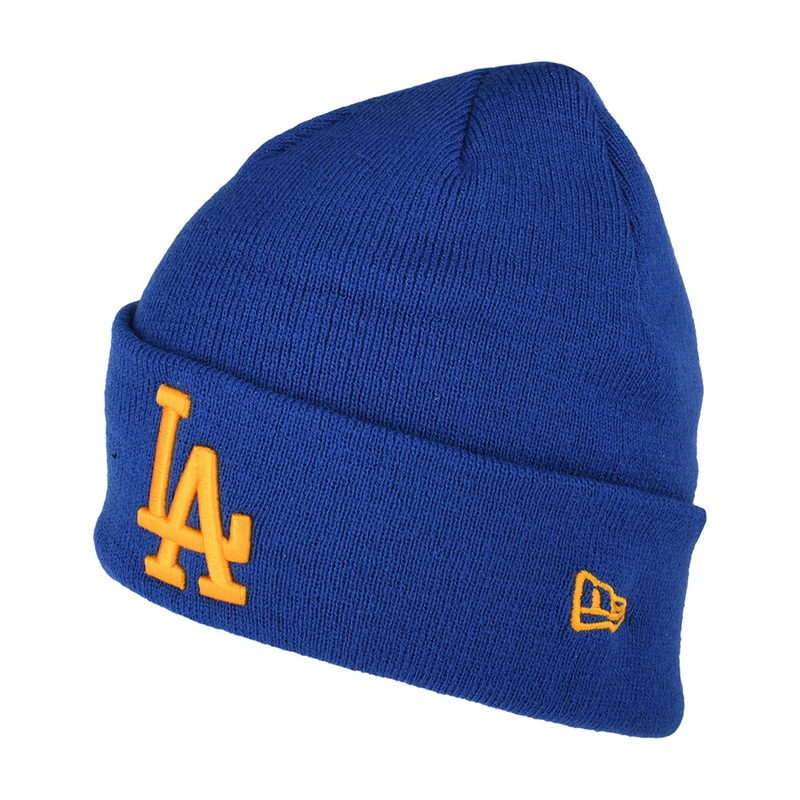 New Era L.A. Dodgers Cuffed Beanie Hat – MLB League Essential – Azure-Yellow 1-Size