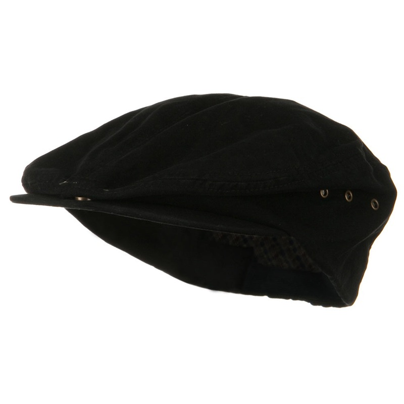 Oversize Washed Canvas Ivy Cap Black XL-3XL