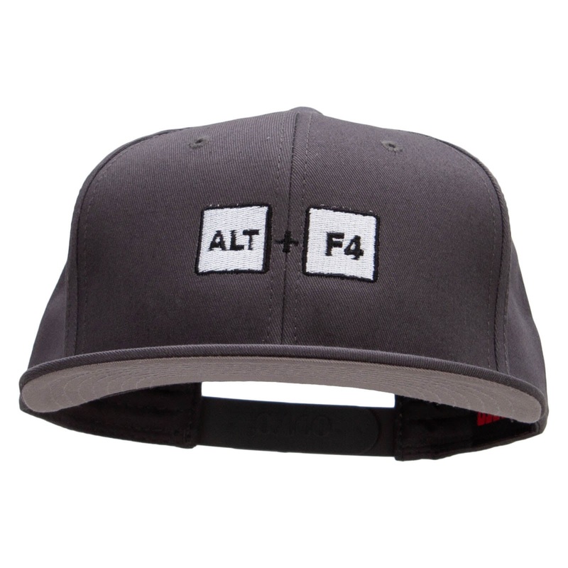 Rage Quit Embroidered Prostyle Snapback Charcoal One Size