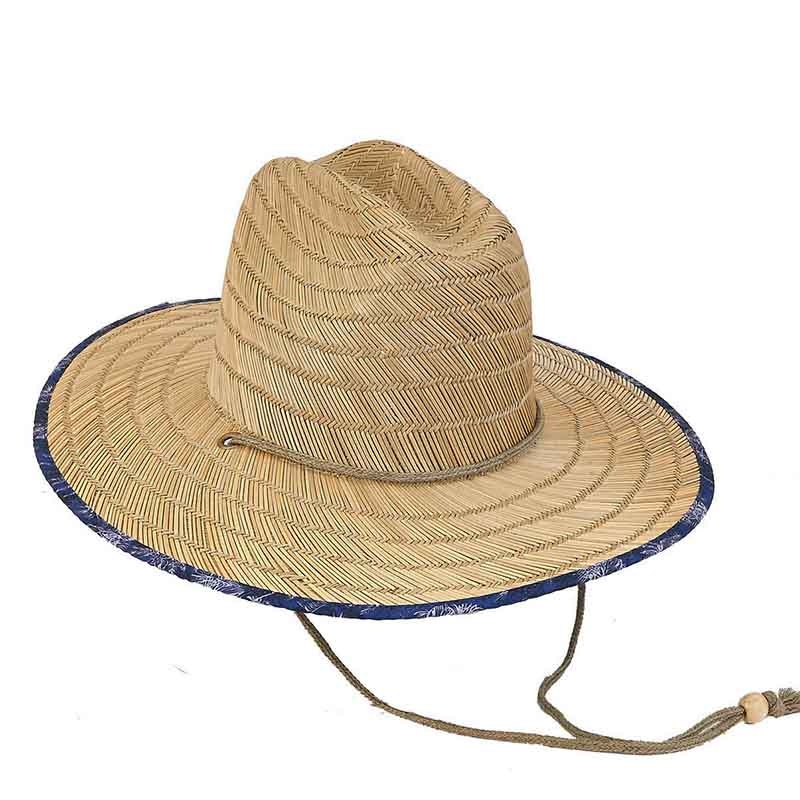 Small Heads Straw Lifeguard Hat with Cotton Underbrim – Sunny Dayz Natural Small (54 cm)